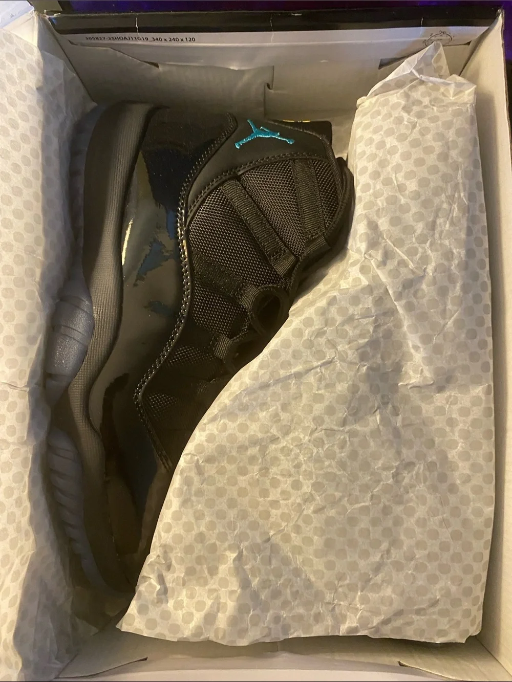 Jordan Men's Black Sneakers with Teal Jumpman Accent